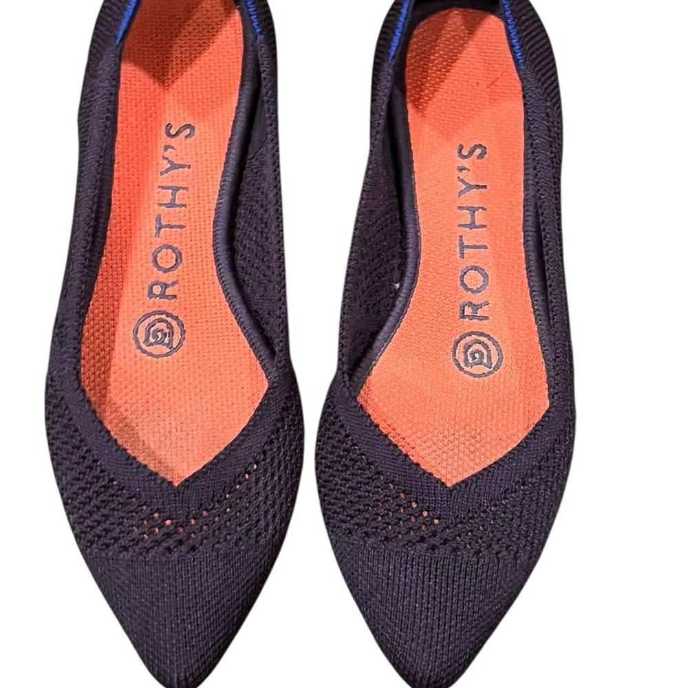 Rothy's Navy Blue Ballerina Flats, Size 5